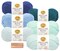 Lion Brand Yarn - Feels Like Butta - 6 Skein Assortment (Ocean Foam)